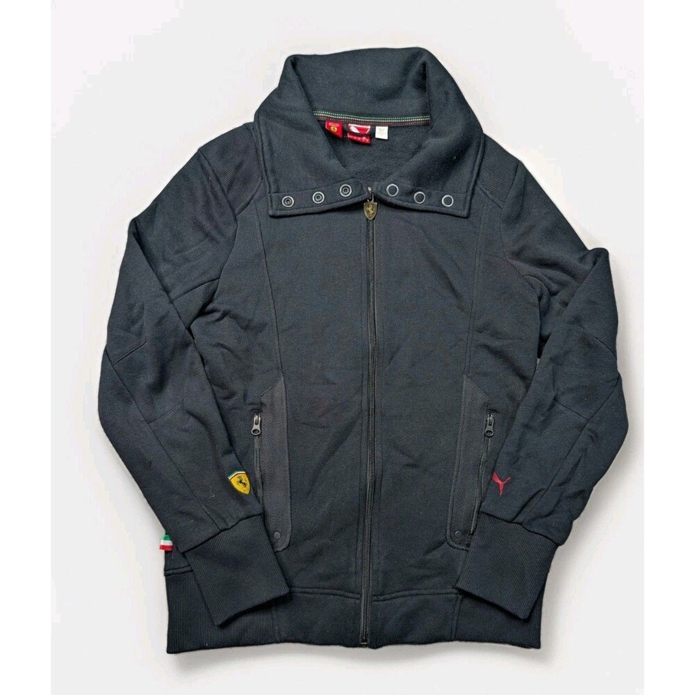 Scuderia Ferrari Full Zip Jacket Womens Small Black F1 Formula 1 Racing Puma